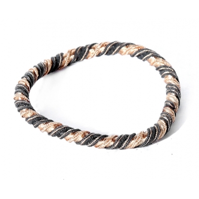 Shengwei brand two-tone polyester&rubber hair rope 5cm